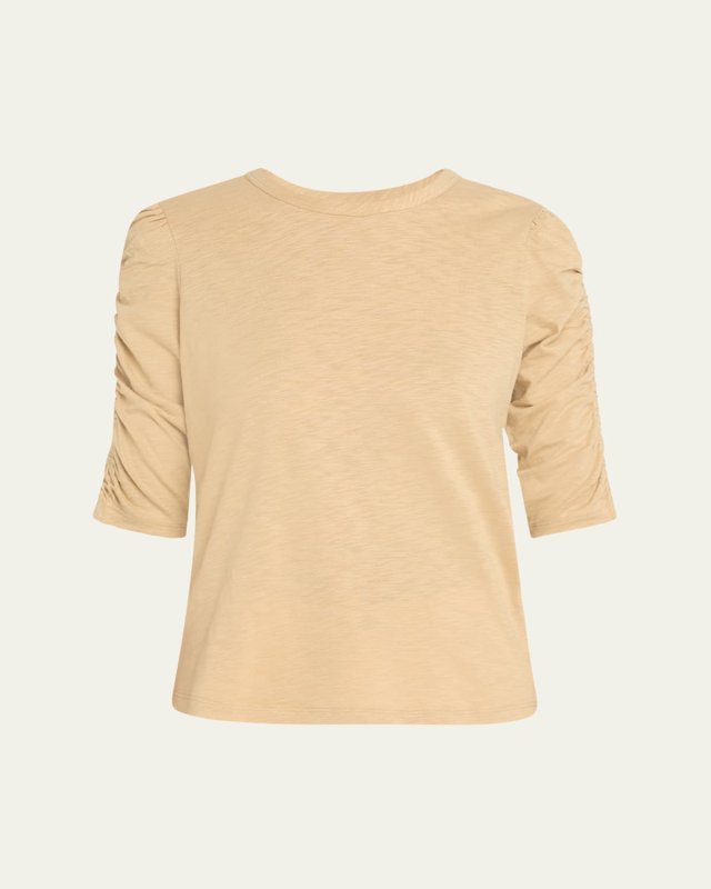 Waldorf Ruched-Sleeve T